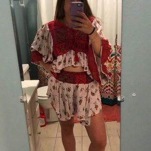 Free People Floral Boho Two-Piece Set | Size M